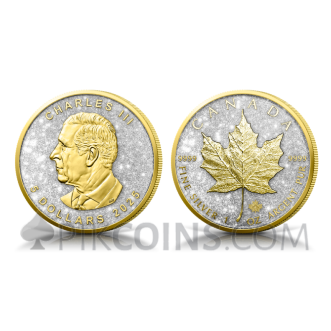 Maple Leaf - Diamond Dust & 24k Gold 1oz 5$ 2025 - Image 4